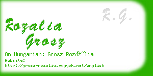 rozalia grosz business card